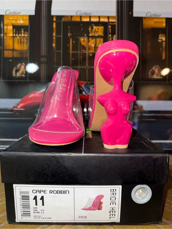 Cape Robbin Shoes - Cape Robbin Bridie Pink Sculptural Body Heel Mule Size 11 New